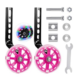Stabilisers, bicycle for children, universal for children's bicycle, stabilisers for adults, auxiliary wheels for adults, auxiliary wheel (pink/1 piece)