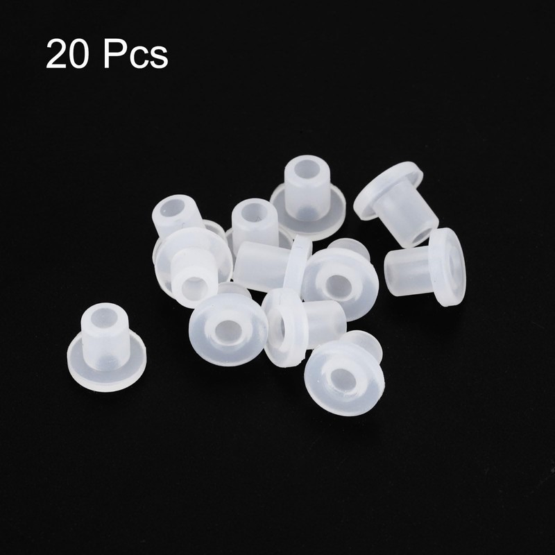 sourcing map 20Pcs T Shape Rubber Grommet Mount Dia 4.5mm