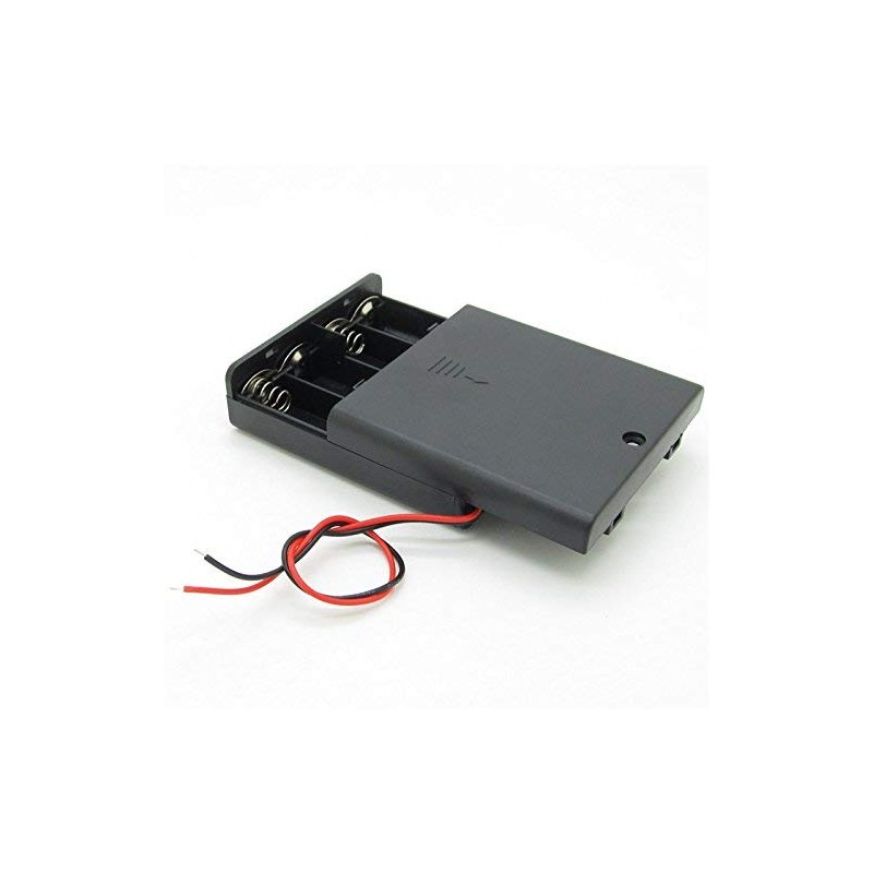 Newzoll Enclosed Box Case for AA 4 Cell Battery Storage