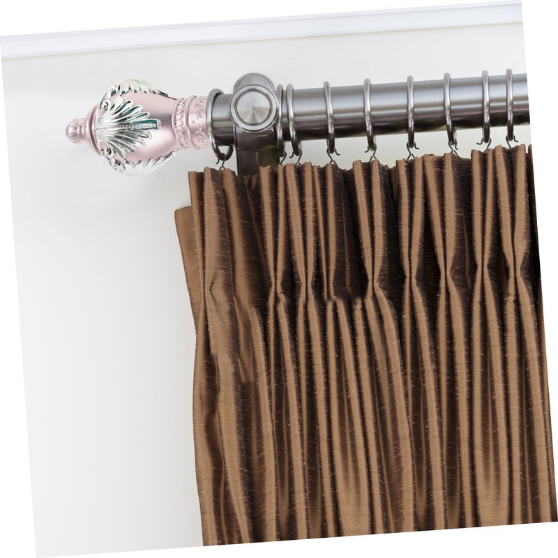 Operitacx Curtain Pole Decorative Head Rods Curtain Rod for Room