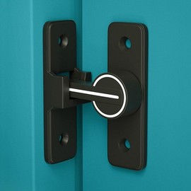 Glow-in-the-Dark Black Door Lock Safety Hasp Latch Safety 90-Degree / Glow-in-the-Dark Black