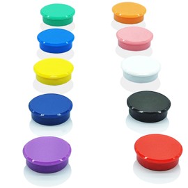 ZDZBLX Fridge Magnets 10 Pack 10 Colors Magnets Strong Small Magnets Whiteboard magnets, Colorful Round Magnets for Whiteboard, Mini Magnets Strong Magnets for Crafts, Fridge, Whiteboard,Notice board