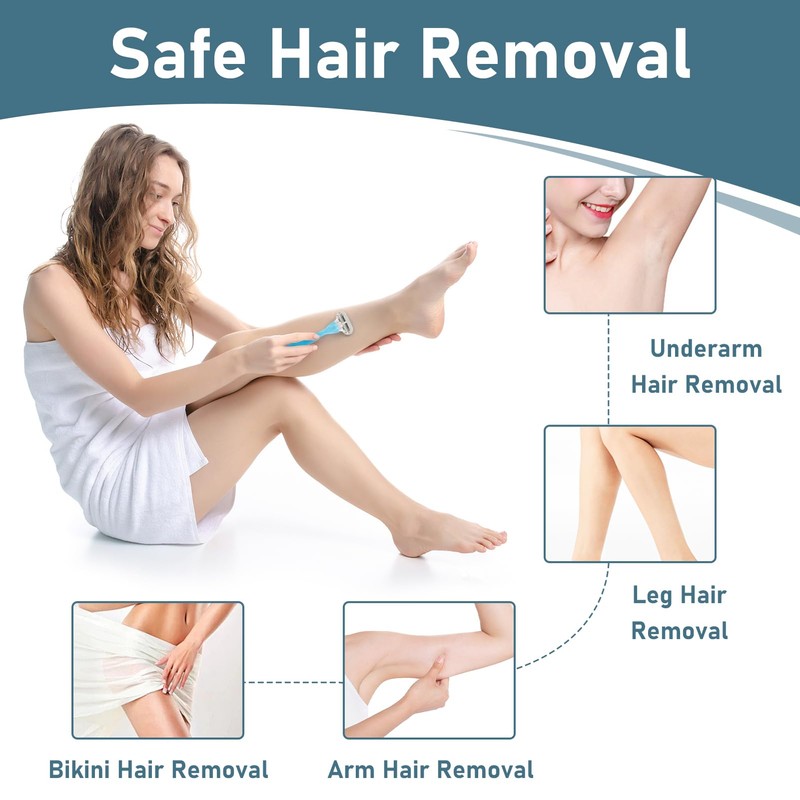 20 Refill Blades for Women, 3 Blades with Lubricating Strips,