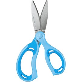 Kokuyo Aero Fit Saxa Scissors for Kids, Glueless Blue Hasa-P270B