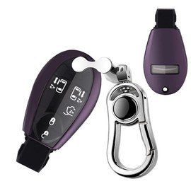 K LAKEY Dodge Key Fob Cover,Compatible with Dodge Ram Grand Caravan Charger Challenger Durango Journey Jeep Grand Cherokee Commander Chrysler 300 Town Country key Fob Soft Silicone Shell Black