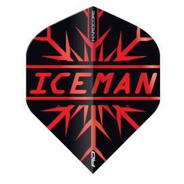 RED DRAGON Hardcore Gerwyn Price Red Premium Standard Dart Flight - 3 Sets per Pack (Total 9 Dart Flights)