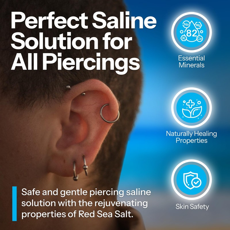 H2Ocean Piercing Aftercare Spray and Keloid Bump Removal– Sea Salt