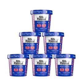 Folk Revival Maple Walnut Hot Cereal | 20g Protein, 2g Net Carbs, High Fiber Instant Meal with Acorns - Non GMO, Gluten Free - 6 Cups Per Case