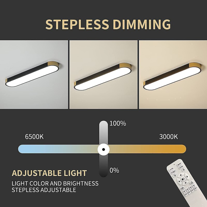 Tioolo Dimmable LED Ceiling Light with Remote 42W Kitchen Lighting