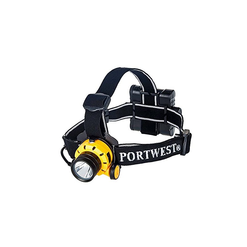 Portwest Ultra Power Head Light, Size: One Size, Colour: Yellow/Black,