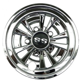 GOLF CART SS WHEEL COVERS HUB CAPS YAMAHA CLUB CAR EZ-GO PAR CAR 8" (Set of 4)