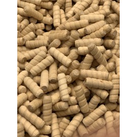 Unbranded Wood Dowel pins Spiral Grooved 1/4" x 1" Hardwood High Quality Choose Quantity - 250