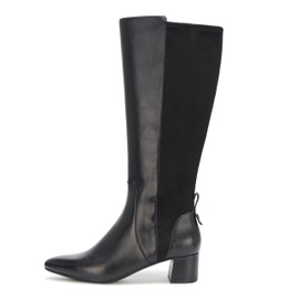 Cole Haan Women's Go-to Block Boot Fashion, Black Leather, 8