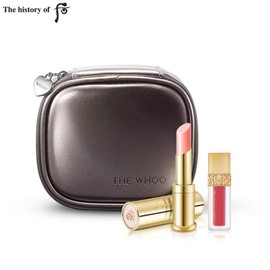 THE HISTORY OF WHOO Gongjinhyang Lip Balm Set 3items, Color:Wine red
