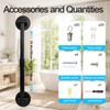 AuraCyzirine Black Adjustable Shower Curtain Rod 35-62 Inch,180° Rotatable Ends,