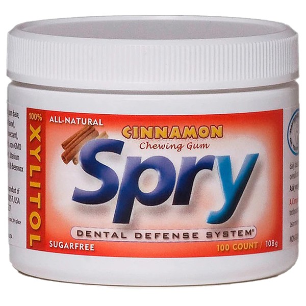 Xlear Spry Chewing Gum Cinnamon 100 Counts