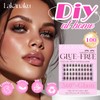 Self Adhesive Eyelashes Mange Pre Glued Lash Clusters 100 pcs