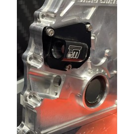 turbomaniacs K20 K24 K Series Billet Timing Chain Tensioner Oil Return Plate Cover Drain