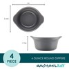 Rachael Ray Solid Glaze Ceramics Round Ramekins/Dipping Cup Set, 4