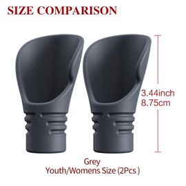 2 Pcs Catcher Thumb Guard for Baseball & Softball - Silicone Catchers Thumb Protector Shield | Reduce Sting & Hand Injury | Training Aid Glove Padding Accessory for Catcher Gear (2 Grey Women/Youth)