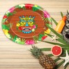 CHUNNIN 50Pcs Hawaiian Luau Oval Paper Plates 11 Inch Tiki