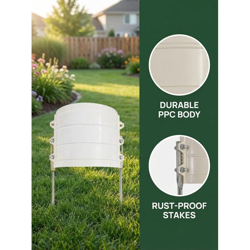 2 Pcs Sprinkler Guard, White Giant Yard Shield, Irrigation Splash