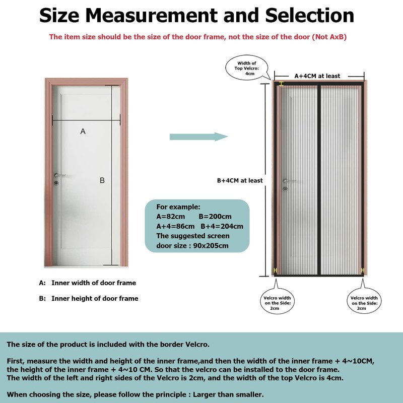 Magnetic fly screen balcony door 80 x 220 cm, various