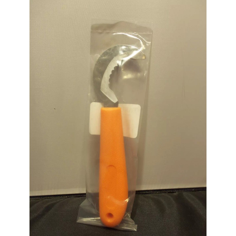 TAKUMASHii 6 1/2" Harvest Knife, Grape, Melon ,3"Curved Serrated Stainless