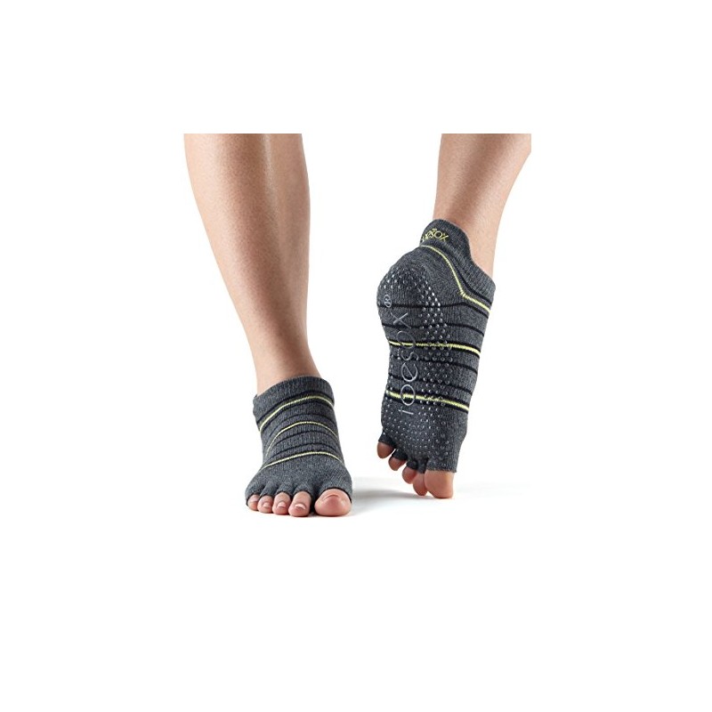 Toesox Low Rise Half Toe Grip Socks (Small, Amped)