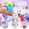 12 Pack Keyboard Fidget Keychain with LED Lights,,Keyboard Button Finger