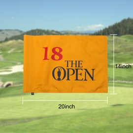 COGOLFING Standard TheOpen Golf Flag, Tube Insert, 14x20 Inch 420D Nylon Dual-Sided Silk-Screen, Ideal for Practice Putting Green, Driving Range, Course, Club, 1-Pack