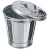Toddmomy Mini Metal Bin with Lid, Small Metal Trash Can,