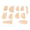 11pcs Pottery Trimming Tool Professional Wood Pottery Foot Shaper Tool