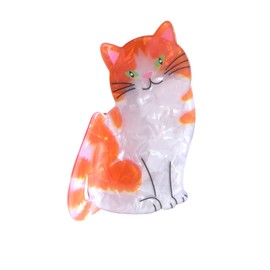 Cute White Cat Hair Clips,Novelty Acrylic Claw Clip for Women,Cute Animals Hair Clip