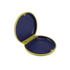 Annhua Denture Storage Box, Mouthpiece Case, Magnetic Closure, Retainer Case, Alliner Case, Orthodontic Partial Denture Case, Retainer Box, Lightweight, Sealed, Travel Portable, Orthotic Box, Waterproof, Stylish, Portable, Anti-Slip, Yellow