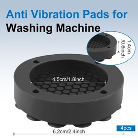 Washing Machine Vibration Pads, 4pcs Anti Vibration Pads for Washing Machine Shock Absorber, Non-slip Washing Machine Feet Noise Cancelling for Dryer, Washing Machine, Dishwasher, Refrigerator, Treadm