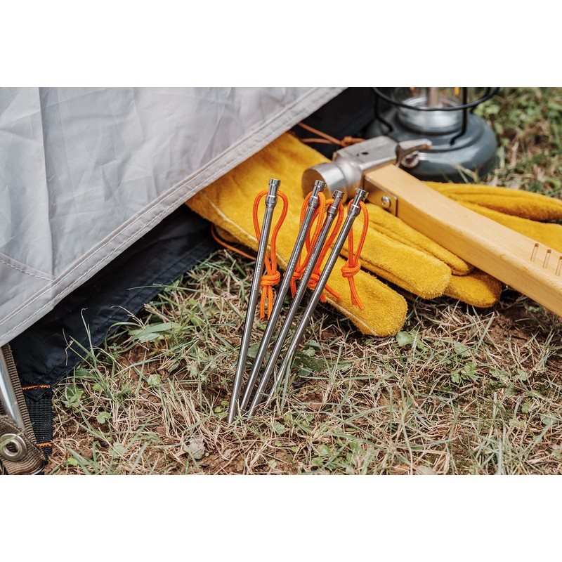 Boundless Voyage 4/8/12PCS Titanium Alloy Lightweight Camping Tent Stakes Pegs
