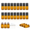 ZEJIA 2ML Essential Oil Roller Bottles Amber Mini Glass Roll
