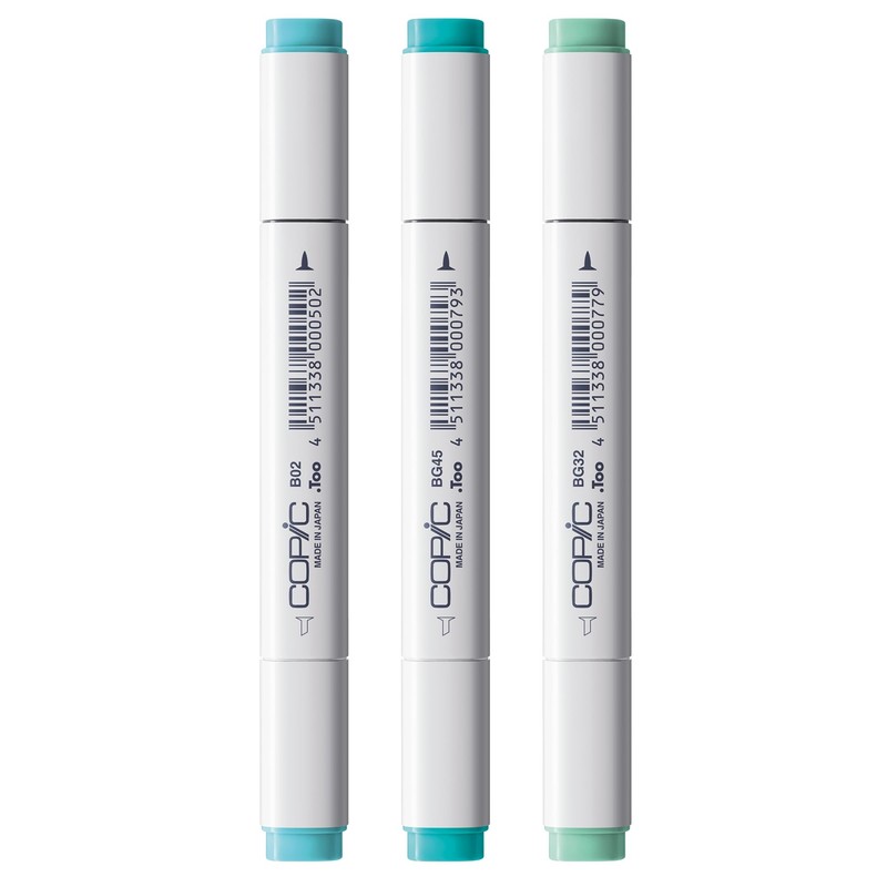 Copic Classic Deisgner Collection, Set of 3 Coloured Marker Pens,