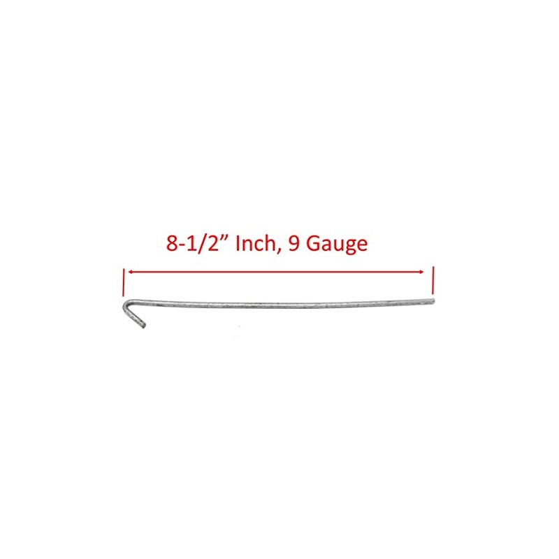 Chain Link Fence Steel Hook Ties (Galvanized) 9 Gauge, Size