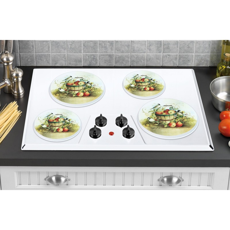 Reston Lloyd Electric Stove Burner Covers, Set of 4, Chickadees
