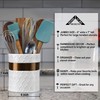 Home Acre Designs Kitchen Utensil Holder - Large Ceramic Farmhouse