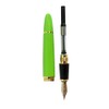 Pluma estilográfica Jinhao 159, punta mediana 18KGP, borde dorado, verde