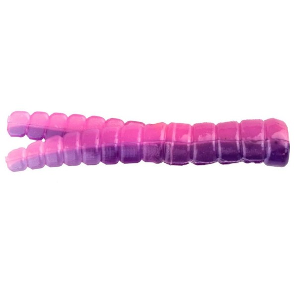 Leland's Lures Trout Magnet 50-Pack Split-Tail Grub Body Pack, Also Great for Bass and Panfish, Purple Haze