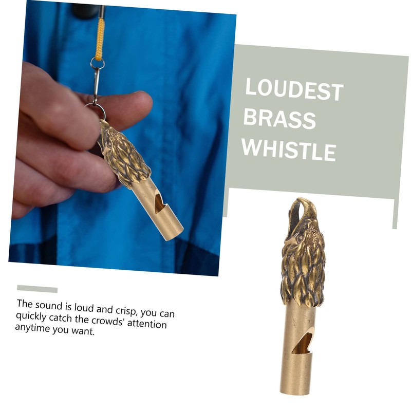 BESPORTBLE Brass Whistle Keychain Mini Outdoor Survival Whistle for Referees