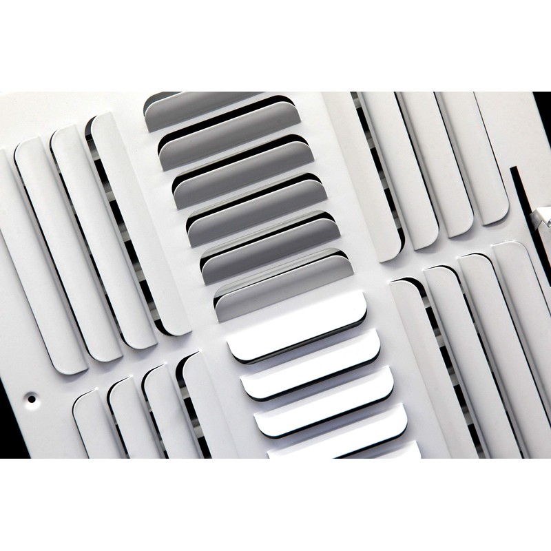 HVAC Premium 8"w x 8"h 4-Way-Horizontal Fixed Curved Blade AIR