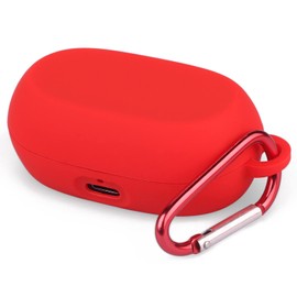 Silicone Case Cover for Jabra Elite 7 Pro/Elite 7 Active True Wireless Earbuds, Anti-Scratch Jabra Elite 7 Pro Case Replacement with Keychain(red)