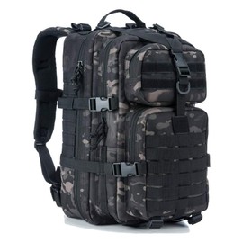 REEBOW GEAR Military Tactical Backpack Small Molle Assault Pack Army Bug Bag Backpacks Rucksack Daypack Black Camouflage