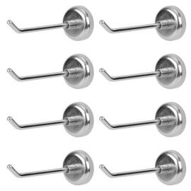 Tinoaly 8pcs Magnetic Hooks, Strong Magnet Hangers Hold Up to 3.3 lb Heavy Duty Wall Hooks for Hanging in Kitchen Fridge Garage Locker Cruise Ship Essentials (Silver)