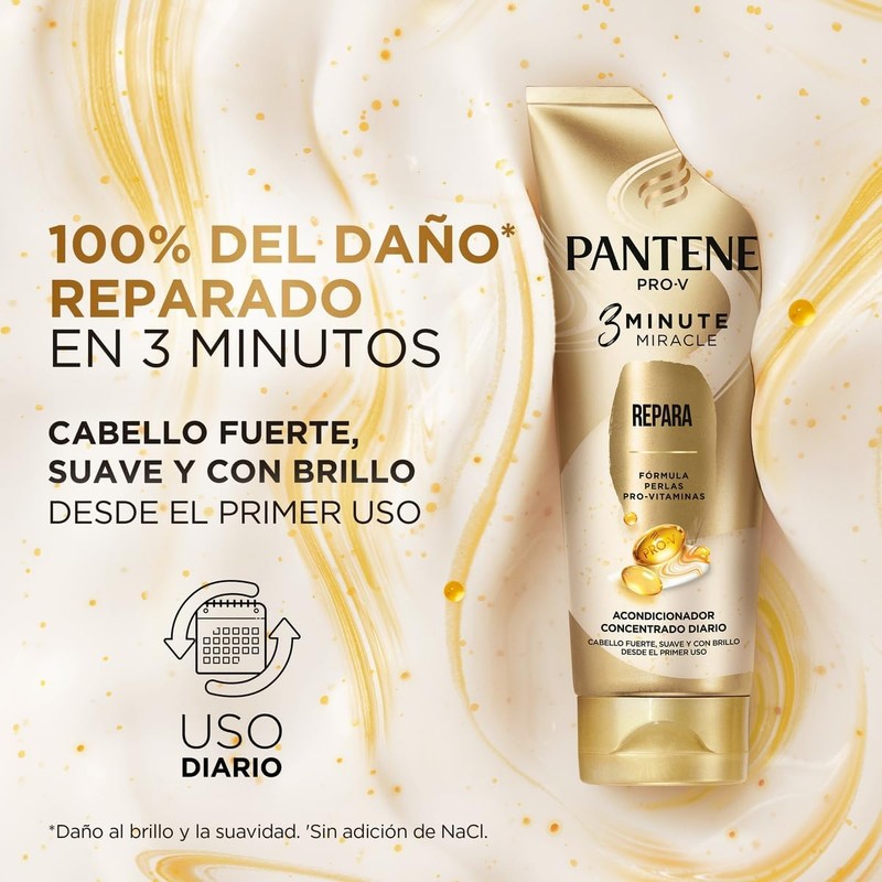 Pantene Acondicionador 3 Minute Miracle Repara con Perlas Pro-V 170